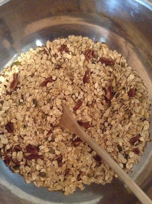 Homemade Nutty Granola dry ingredients