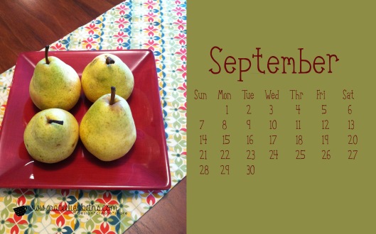 Free Sept Calendar Download by Grace Elizabeth's