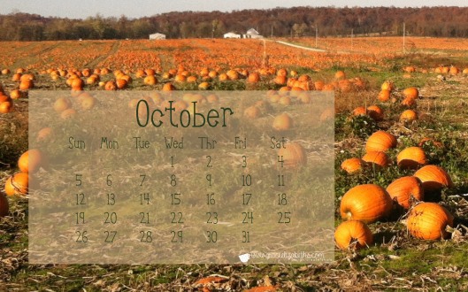 October Calendar by Grace Elizabeth's